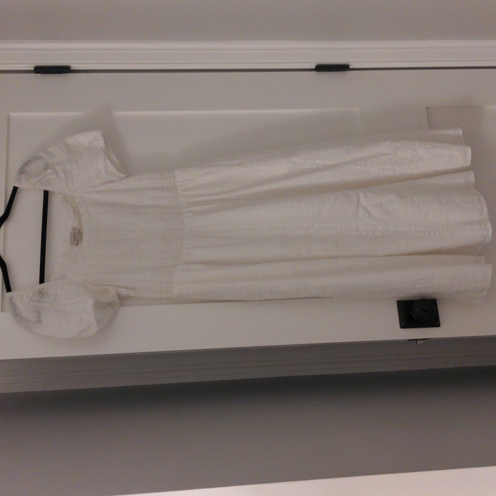 Loft midi white dress small